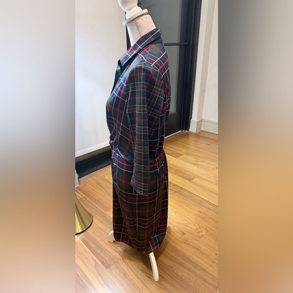 Gretchen Scott Twist and Shout Plaid Button-Down Dress size M - Picture 7 of 12